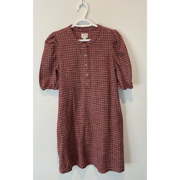 J CREW Gingham Shirt Dress W/ Pockets. Size XXS - Picture 1 of 6